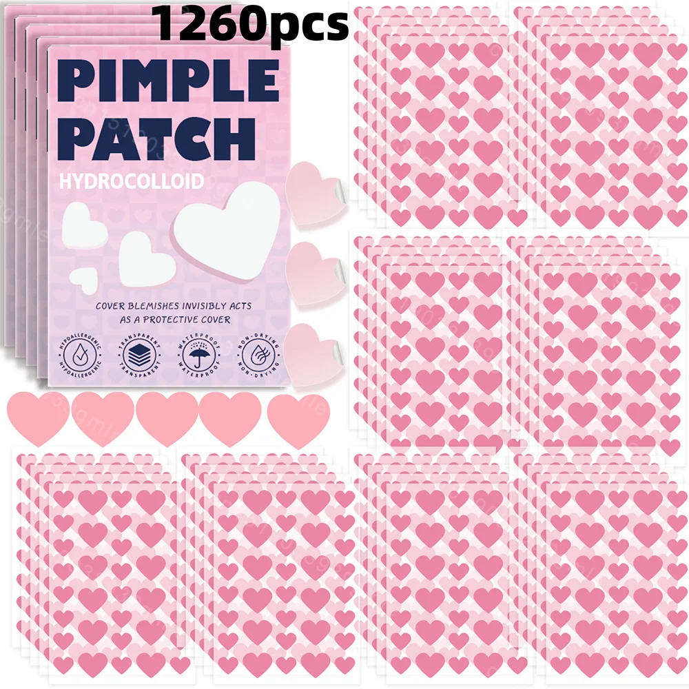 1260 Pieces of Multi-Color Star Acne Patches Facial Acne Patches Concealer Acne Patches and Pimples Patches Ultra-Thin and B