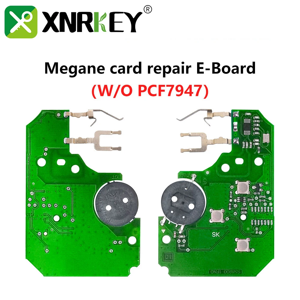 XNRKEY 3 Button Electronic PCB Repair Set Without PCF7947 Chip for Renault Megane Card Remote Car Key