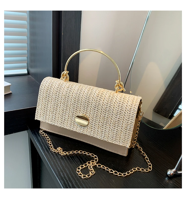 Fashion Pu Hasp Ladies Top-Handle Bags Braid Design 2024 New Brand Shoulder Bags for Women Free Shipping Bolsas Femininas
