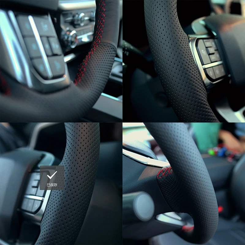 Customize Breathable Microfiber Leather Car Steering Wheel Cover for Volkswagen Golf 7 Mk7 New Polo Jetta Passat B8 Car Interior steering wheel cover