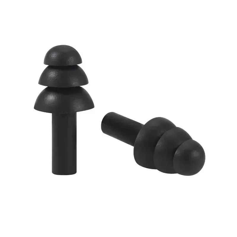 Bouchons d'oreilles antibruit réutilisables du lot de 10, disposés en éventail, parfaits pour le travail ou les concerts.