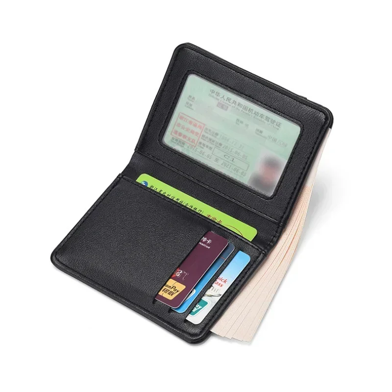 Leather Wallet Super Slim Wallet Soft PU leather Mini Credit Card Purse Card Holder for Men Thin Small Short Skin Wallets