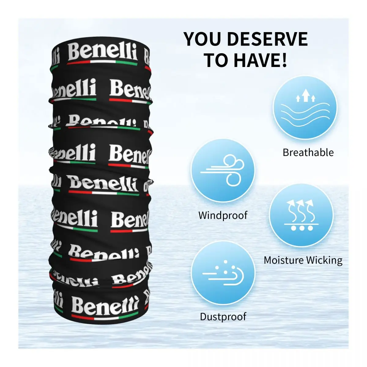 Benellis Racing Italy Bandana Neck Cover Printed Motorcycle Mask Scarf Warm Balaclava Hiking for Men Women Adult Winter face mask motorcycle bandana