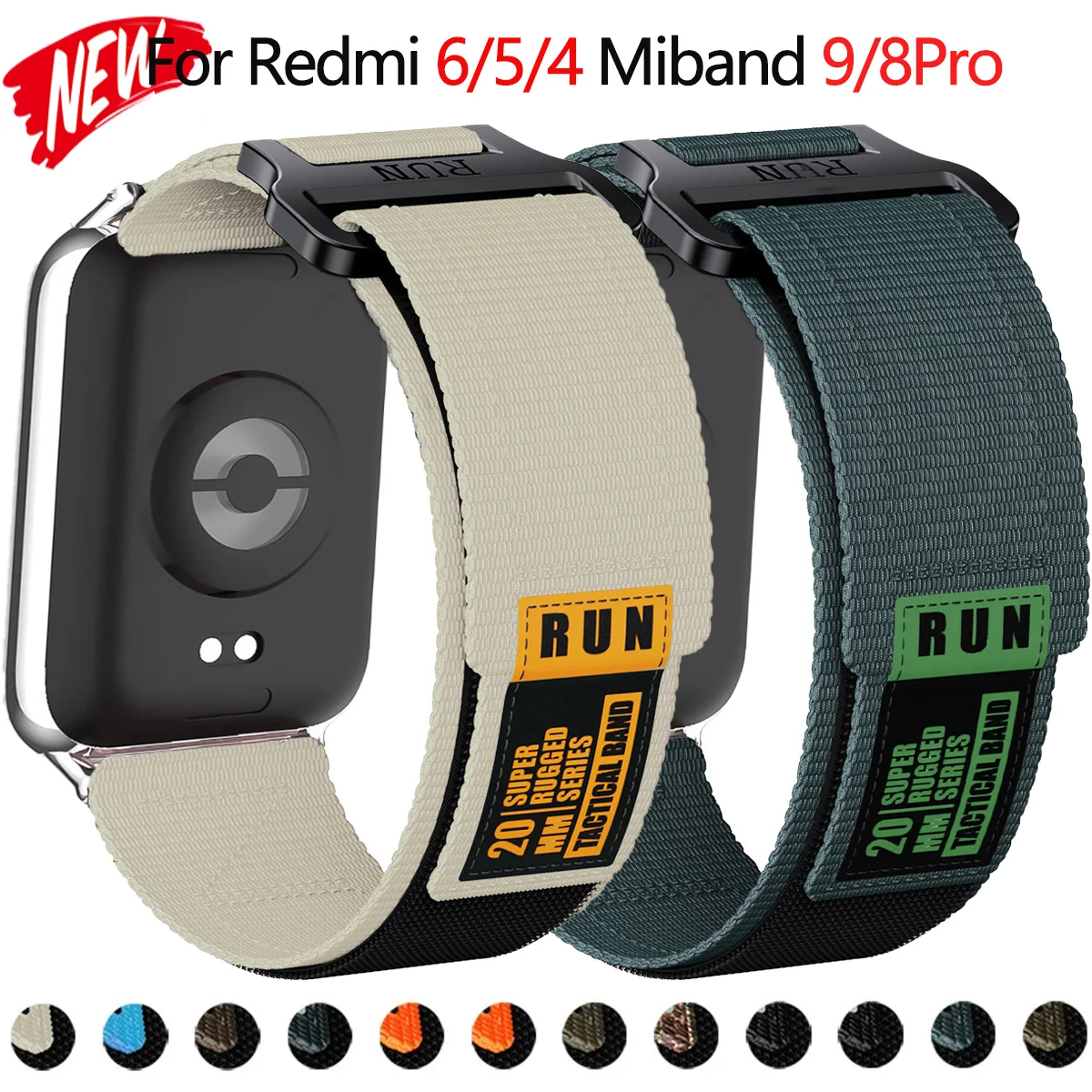 Breathable Tactical Nylon Strap - Elastic Sport Band Replacement Bracelet