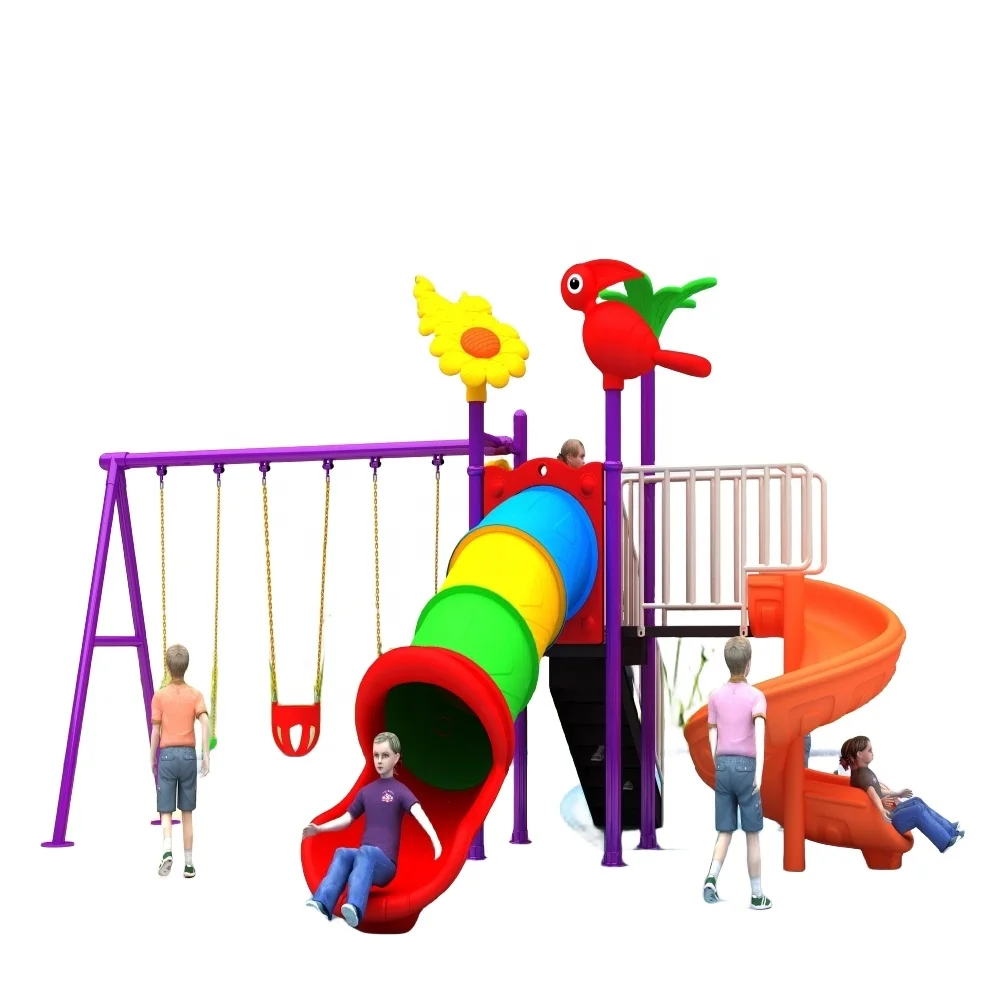 Factory supply slide climbing for children outdoor games slide and swing sports complex Various sizes and styles