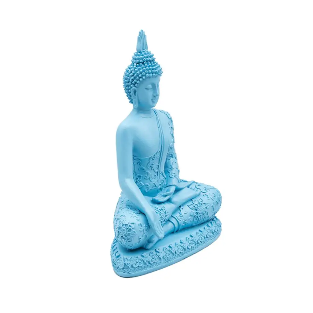 Resin Sitting Buddha Resin Garden Home Deco Ornament Statue Embossing effect