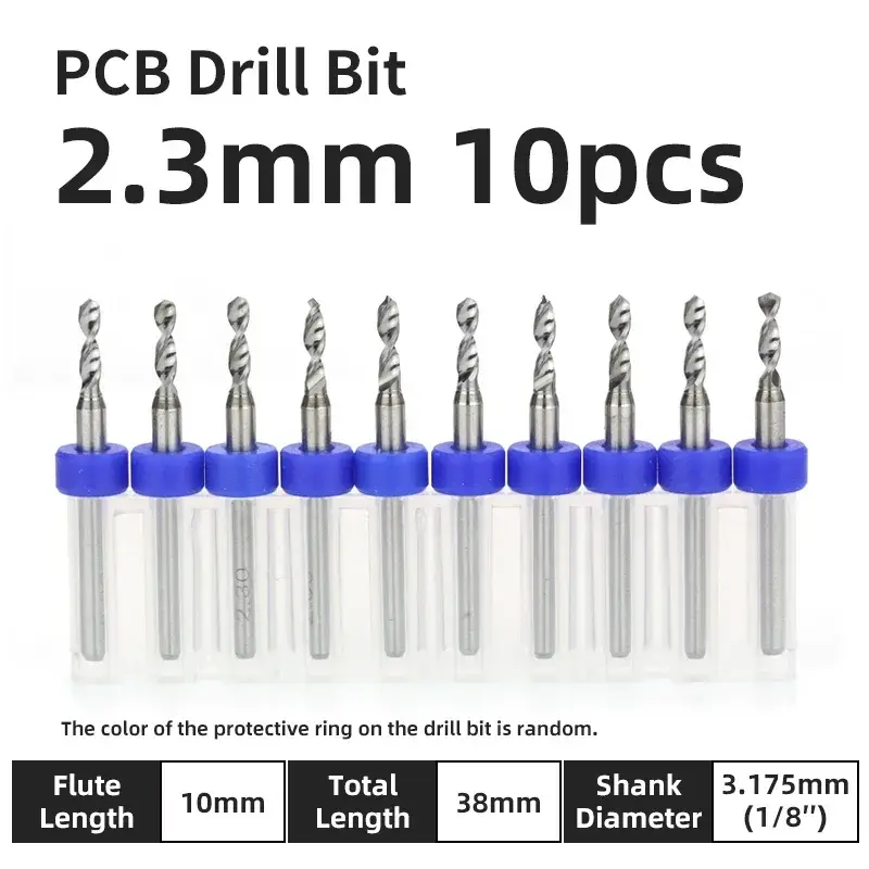 10pcs PCB Drill Bit Set Carbide Micro Drills For Printed Circuit Board 1/8" Fixed Shank Mini CNC Tungsten Steel Bits 0.1-3.175mm image 20