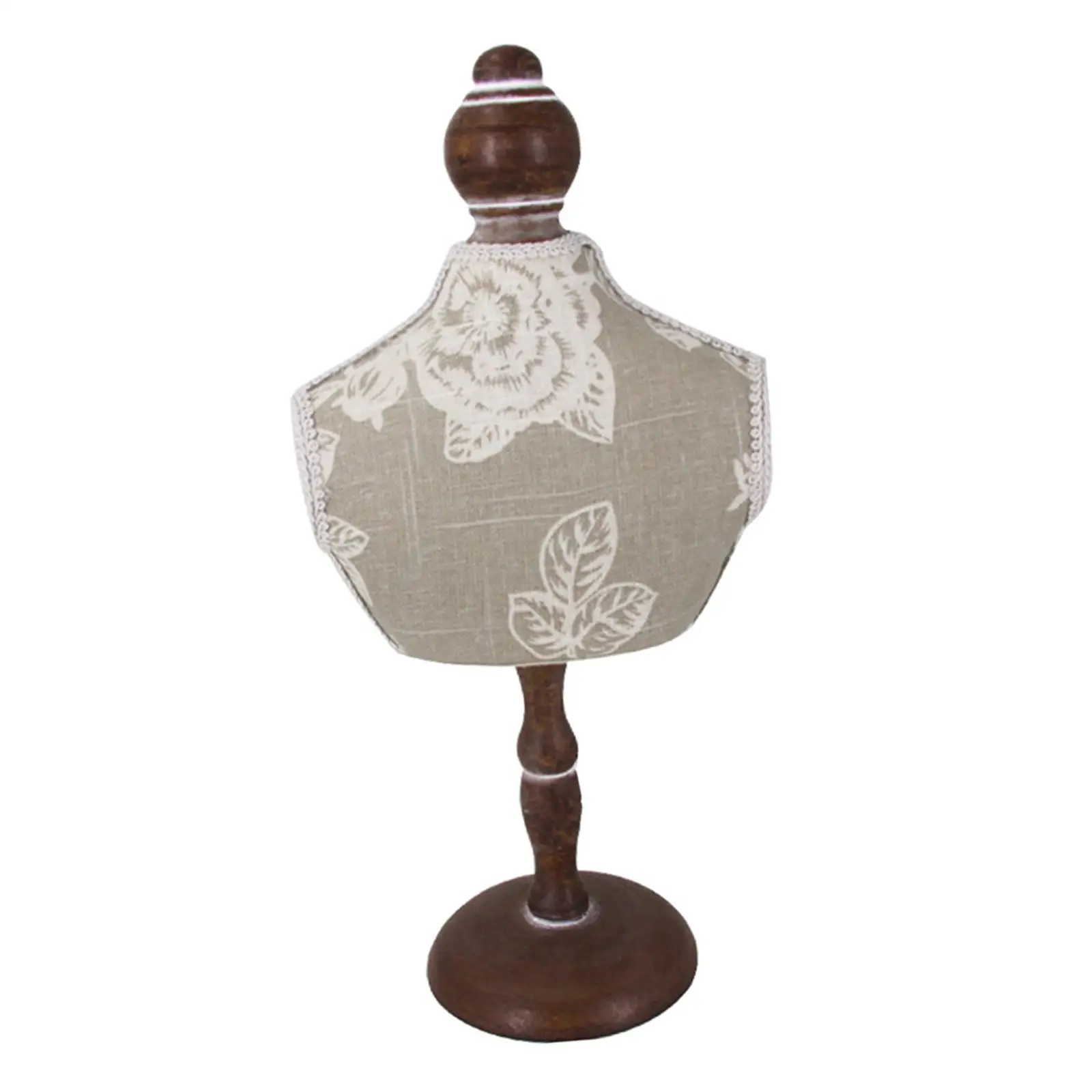 

Necklace Display Stand elegant Bust Decorative Photograph Prop Floral Pattern Model for Countertop Retail Stores Dresser