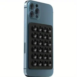 Silicone Suction Cup Phone Stand and Holder (Black)