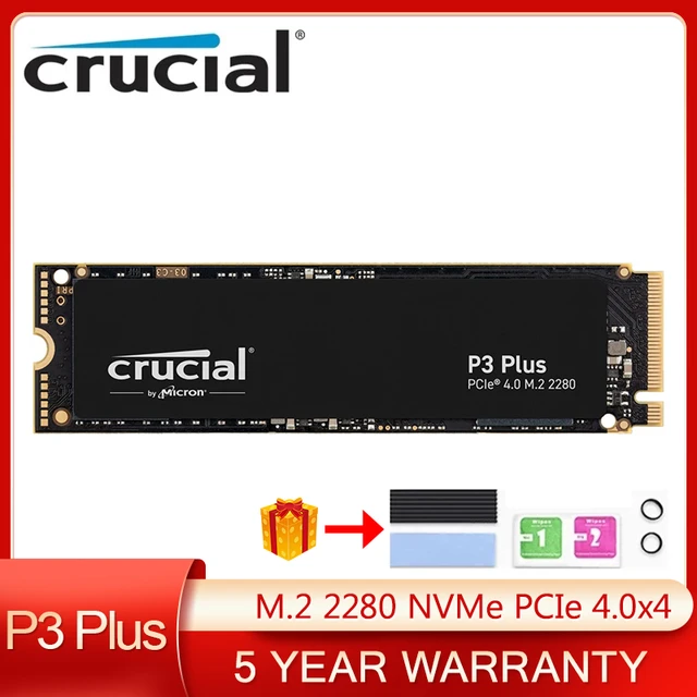 SSD M.2 2 Tera CRUCIAL P3 PLUS NVMe PCIe 3.0 X4 PS5 COMPATIBLE