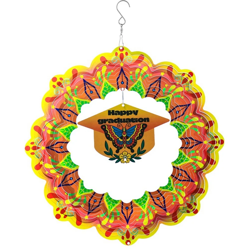 

3D спиральный Спиннер из нержавеющей стали для детской вращающейся подвесной ветровой колокольчик украшение для дома и улицы