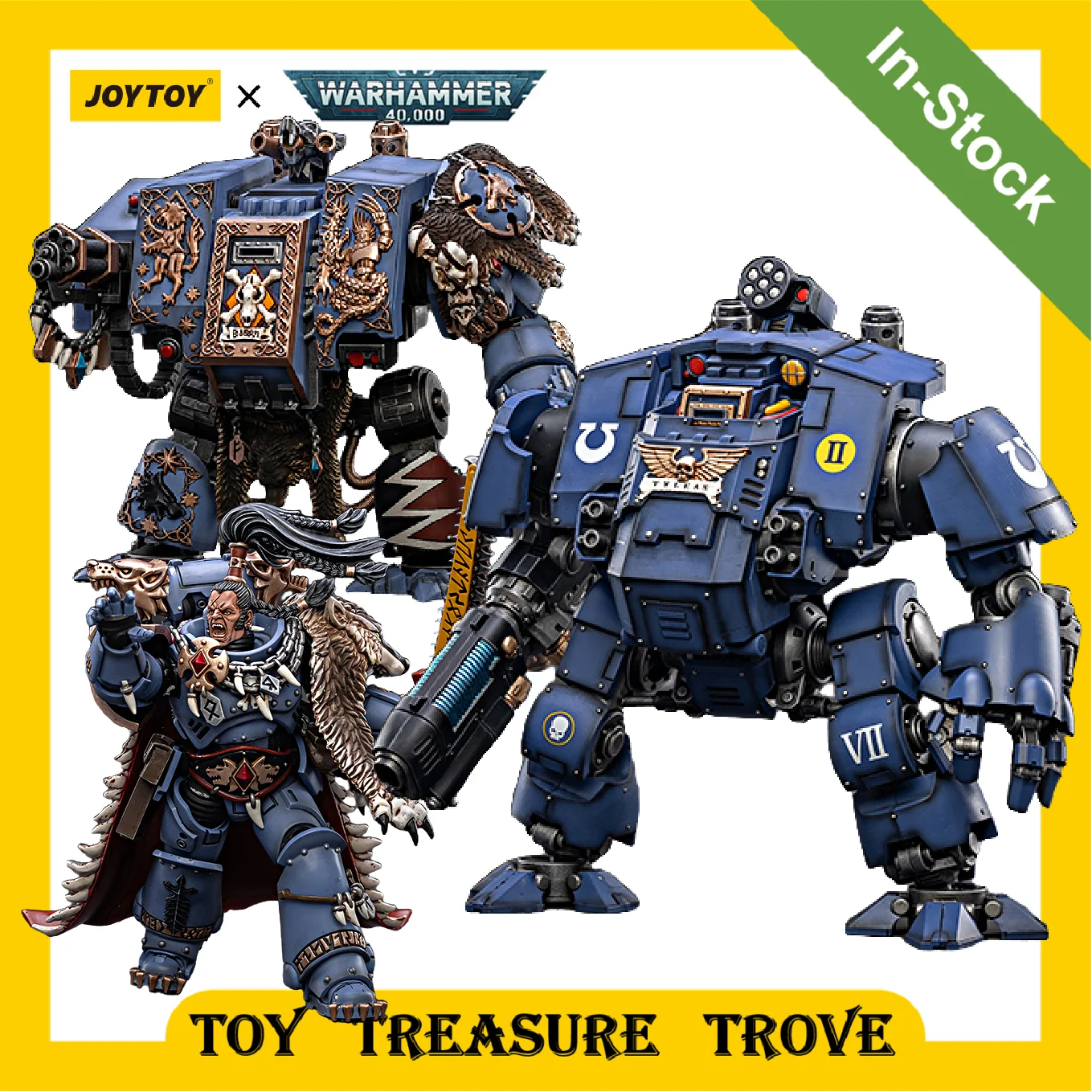 Figura JOYTOY Warhammer 40k Space Wolves Battle Pack Hunter Pack