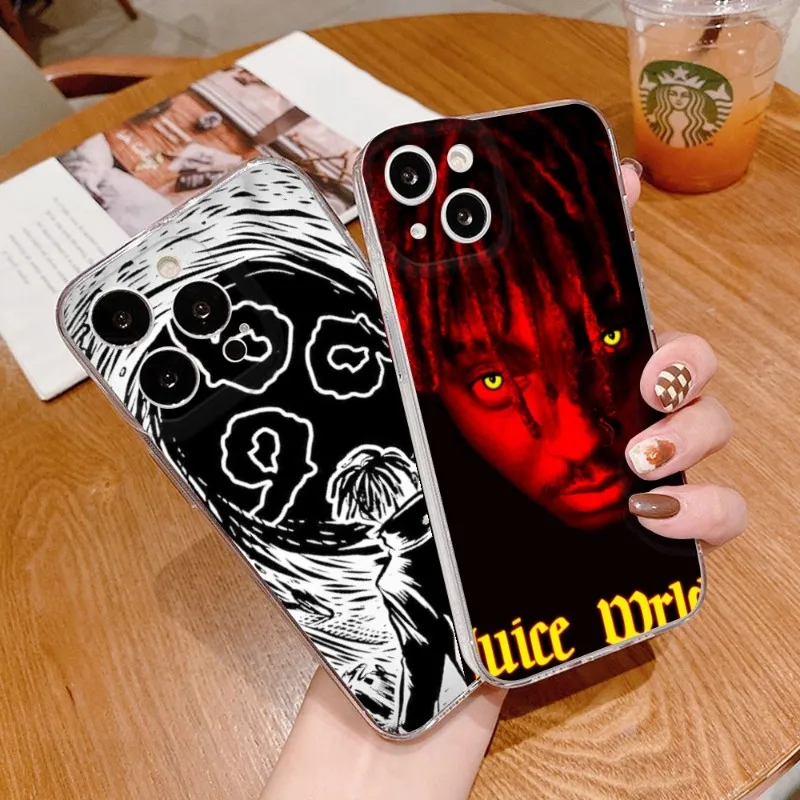 Custodia Per Telefono Rapper Juice Wrld Per Iphone 14 13 12 11 Pro Plus X 13 Pro Max Xr Xs Mini Cover Trasparenti