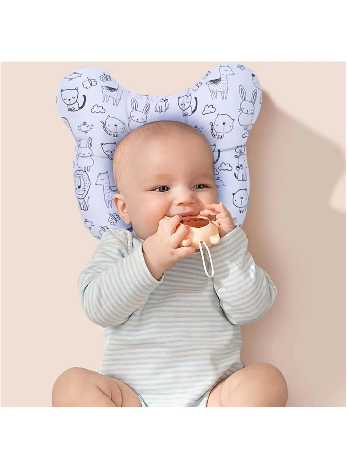 Newborn Pillow Baby Stroller Child Car Seat U-shaped Pillow Travel Washable