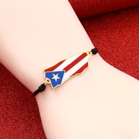 Puerto Rico Map Flag Bracelet Jewelry Stainless Steel PR Puerto Ricans Party Jewelry Gifts 1