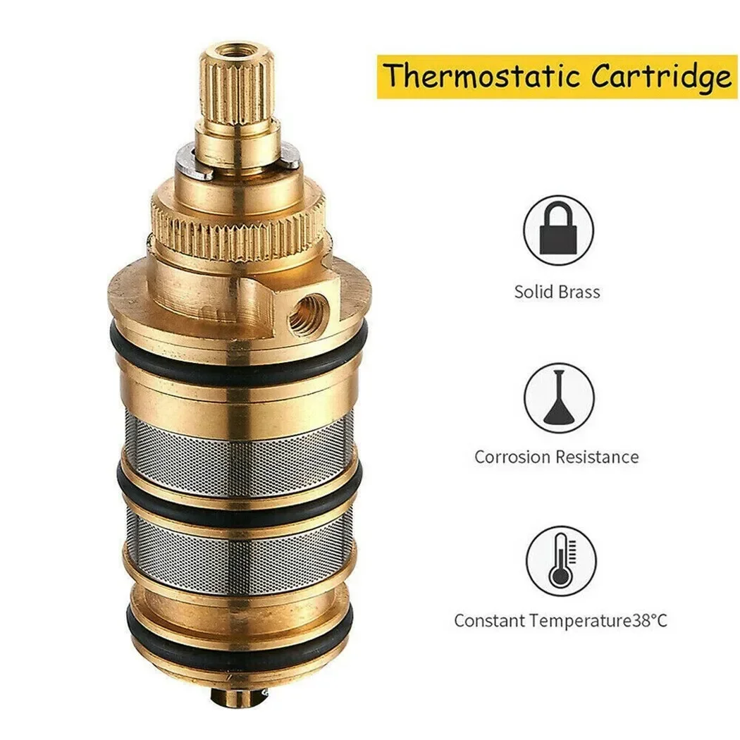Thermostatic Shower Cartridge Brass Thermostatic Valve Spool Faucet Cartridge Bath Shower Temperature 1pc faucet cartridge thermostatic mixing valve
