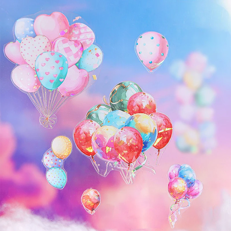 6Style 1Roll/bag Balloon Aquascape Shell Light Tape Creative Material DIY Scrapbook Handbook Envelope Calendar 5