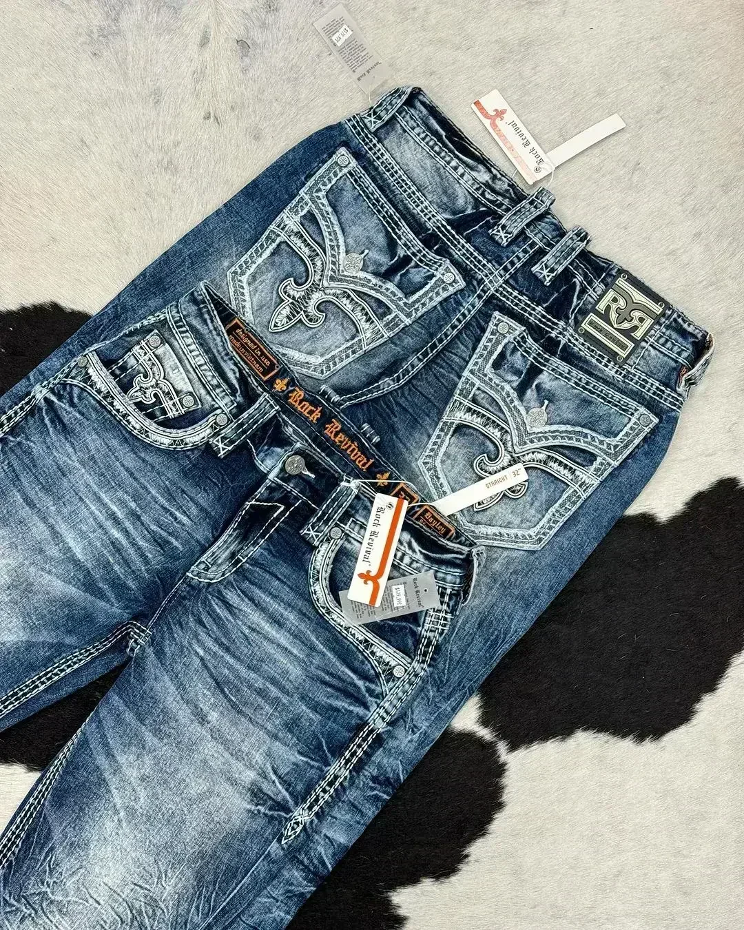 Y2K New American Street Hip Hop Jeans Retro Embroidery Loose Casual Jeans High Waist And Wide Legs Washed Street Casual Jeans 6