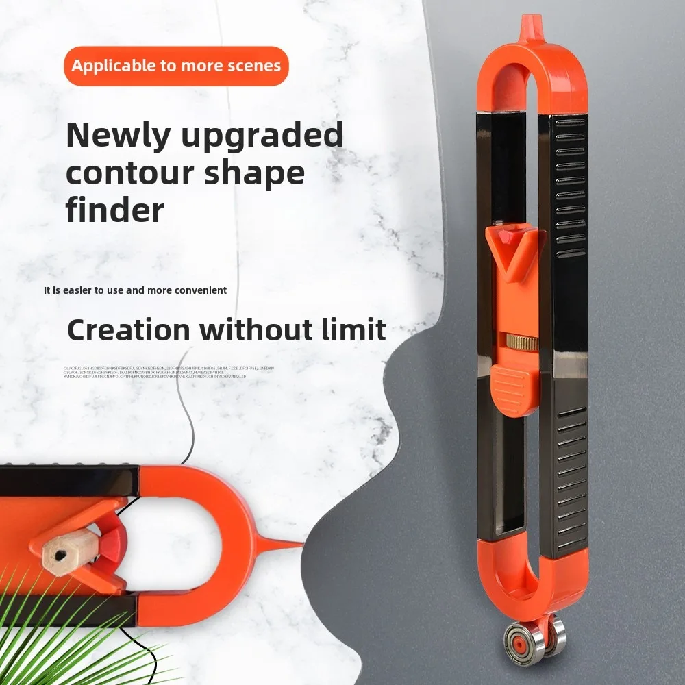 Profile Scribing Ruler Contour Gauge with Lock Precise Scribe Tool Woodworking Edge Corner Measuring Profile Duplicator Woodworking Measuring Tool