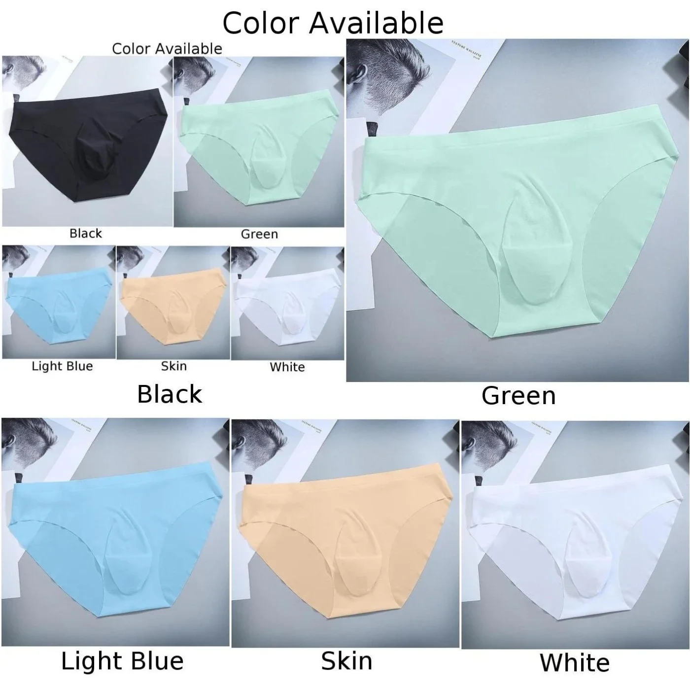 Mutande Da Uomo In Seta Di Ghiaccio | Slip Uomo Traspiranti A Taglio Comfort 3D