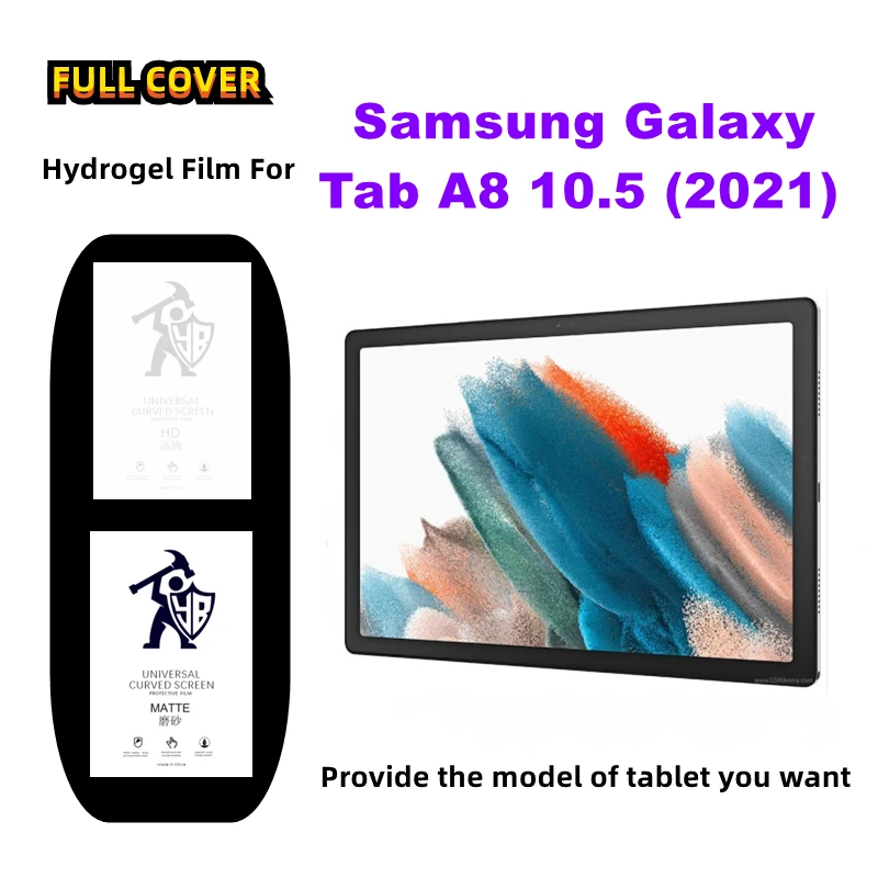 

2 шт. матовая Гидрогелевая пленка для Samsung Galaxy Tab A8 10,5 (2021), Защита экрана для Galaxy Tab A8 10,5 HD, защитная пленка из ТПУ