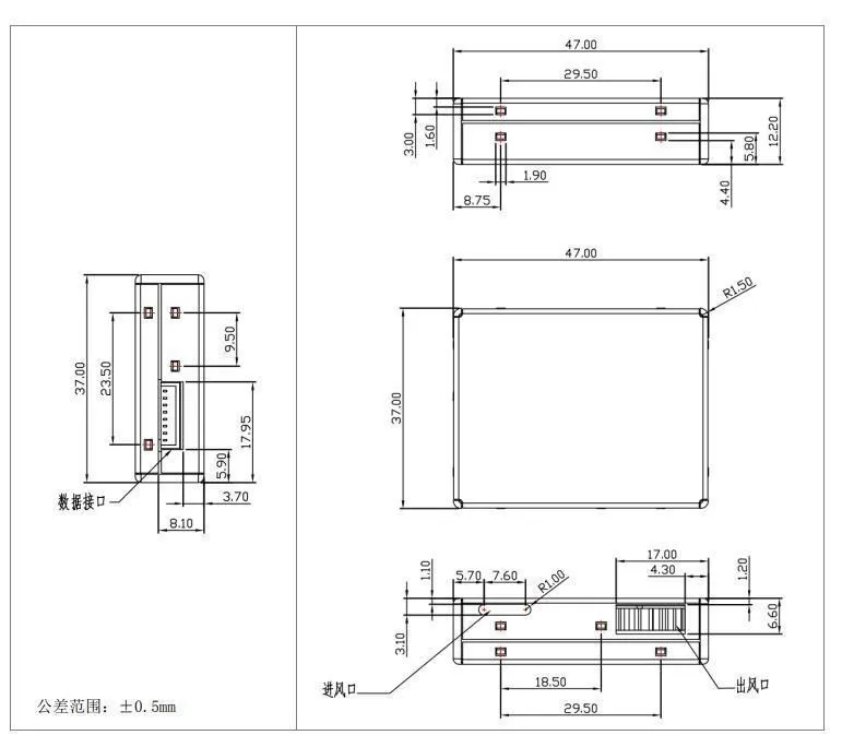 ZH07 ZH06 PM2.5 Laser-Staubsensor-Modul mit UART-PWM-Ausgang 0,3-10µm Luftqualitätsdetektor für Arduino Luftreiniger Smart Home DIY – Detail 3