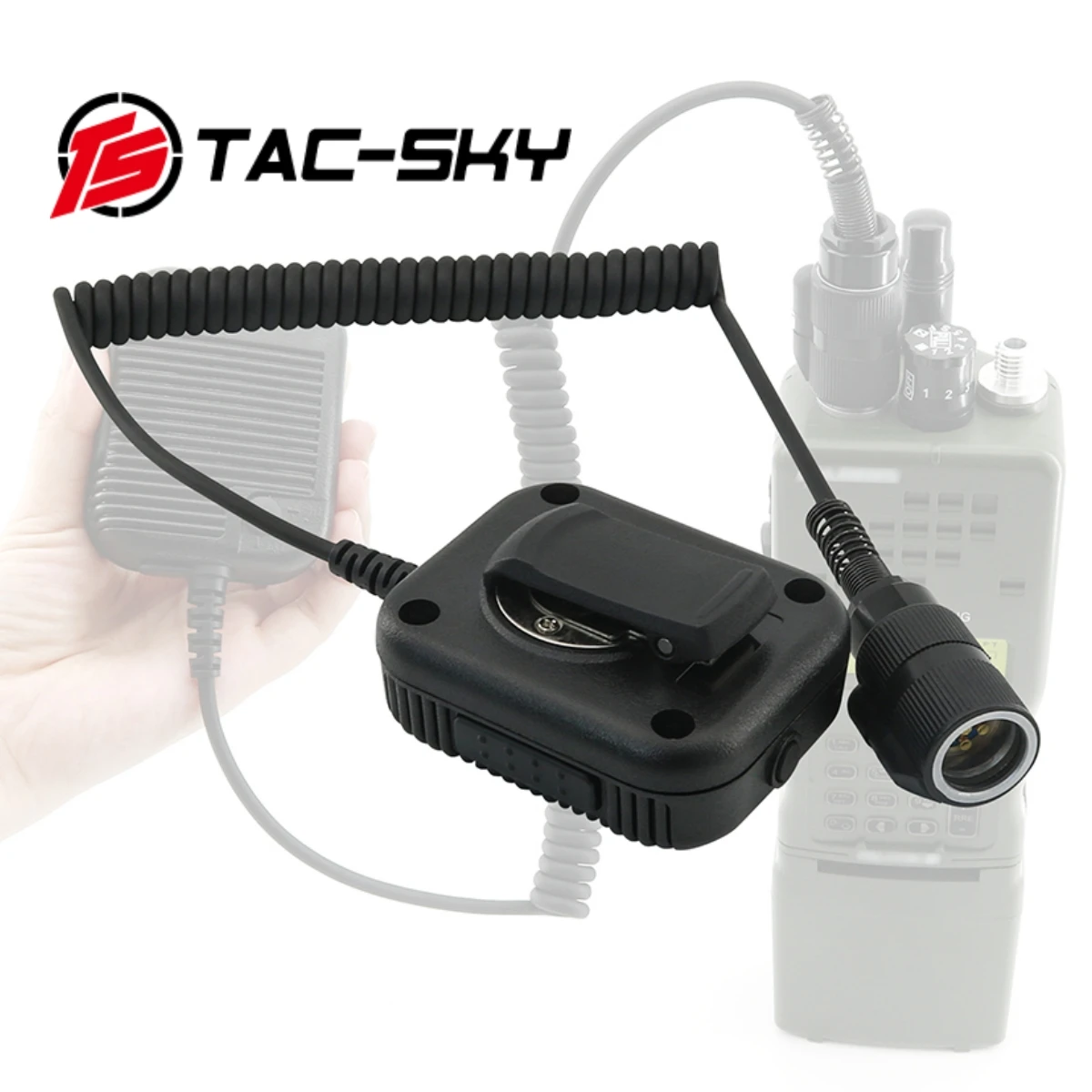 

TS TAC-SKY Tactical AN/PRC 148 152 163 PTT Adapter 6-Pin PTT Handheld Speaker Microphone for TRI PRC/148/152/163 Walkie Talkie