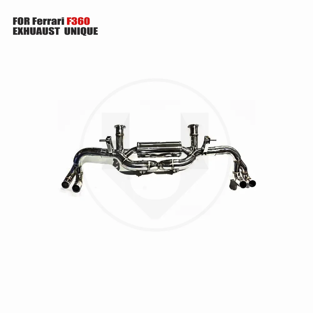 

UNIQUE Stainless Steel Exhaust System Performance Catback for Ferrari F360 3.6L Catless Downpipe With Heat Shield