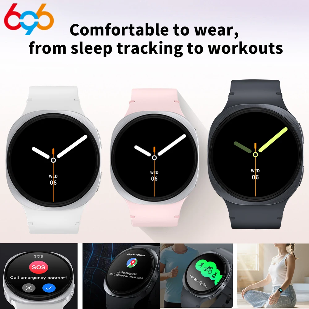 Fashion Weather Sports Blue Tooth Call Heart Rate Health Sleep Smartwatch SOS Map Navigation Wireless Charging Smart Watch 8