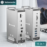 Yottamaster Thunderbolt 3 Docking Station USB A Type C Multi Port Hub Dock DP 8K 4K Video PD 60W Charging For Macbook Laptop PC 1