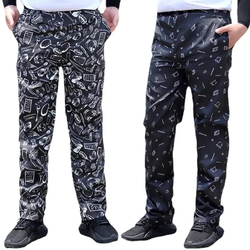 

Trousers Elastic Waiter Chef Stripe Catering Pants Waist Service Bakery Food Work Cook Red Restaurant Peppers Hotel Kitchen Pant