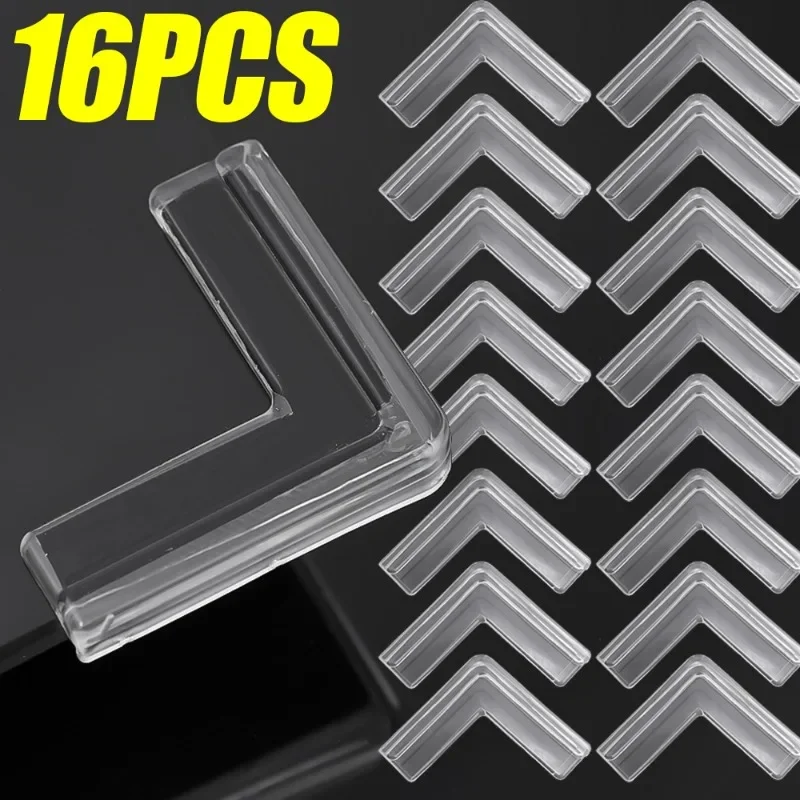 

16/1PCS PVC Anti Collision Angle Pad Table Corner Protection Cover Transparent Kid Anticollision Guard Children Safety Protector