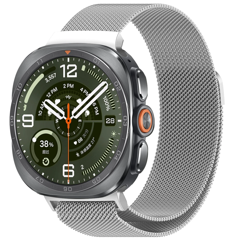 Milanese Metal Magnetic Loop Strap for Smartwatch 47mm Replacement Bracelet