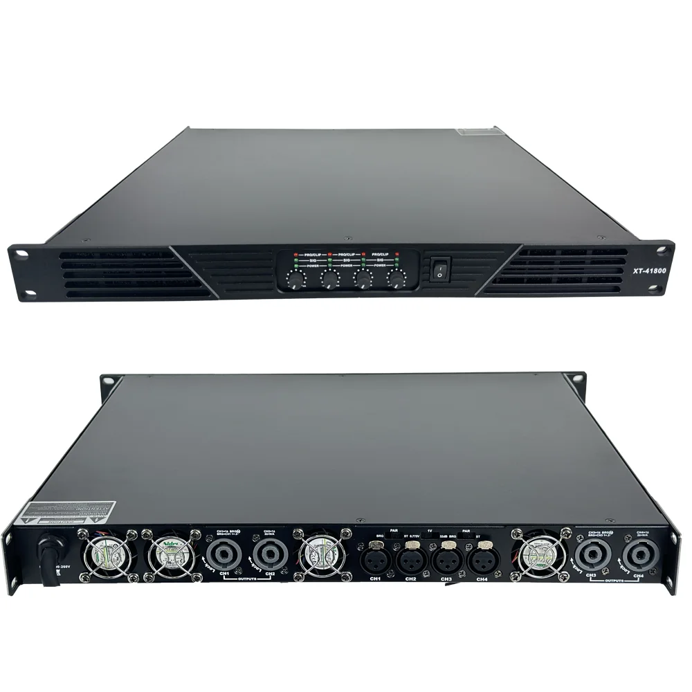 ShennDare XT-41800 4x1800W 8OHM 프로페셔널 디지털 파워 앰프 4채널 라인 어레이 스피커 앰프 DJ 서브우퍼 프리앰프 4x2800W 4OHM 클래스 D 1U 사운드 앰프