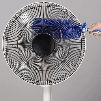 Ventilatore estivo Spazzola pulita Setole ultrafini Ventilatore Interno Spolverino Manico lungo Condizionatore d'aria Mobili Strumenti per la pulizia dell'otturatore 1
