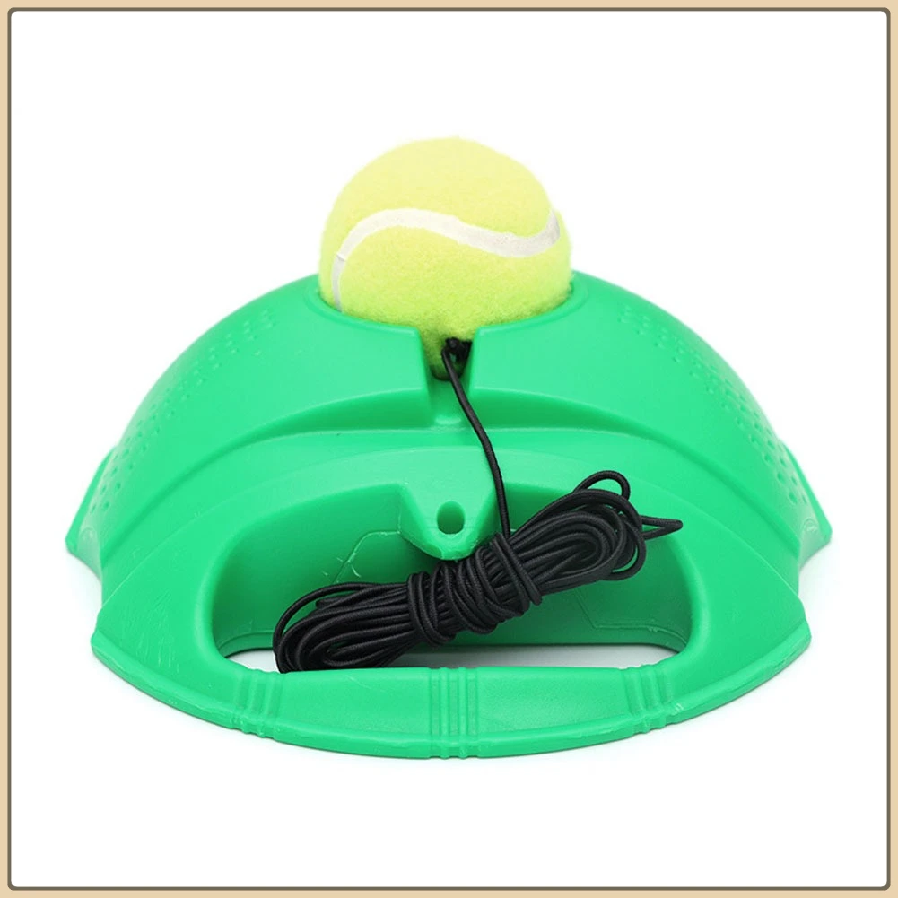 Single player tennis practice beginner training equipment portable tennis trainer with elastic string ball rebound seat