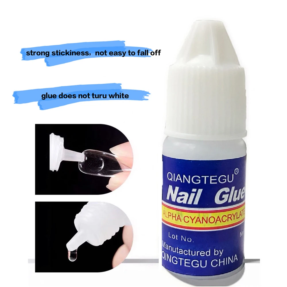 Nail Glue 5PCS/Bag 3G Super Strong Adhesive Nail Wearing Glue Sheet Embedding Diamond Dot Drill Glue