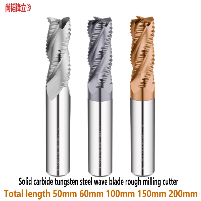 SolidCementedCarbideFlatbottomedEndMillWithWaveEdgeAluminum