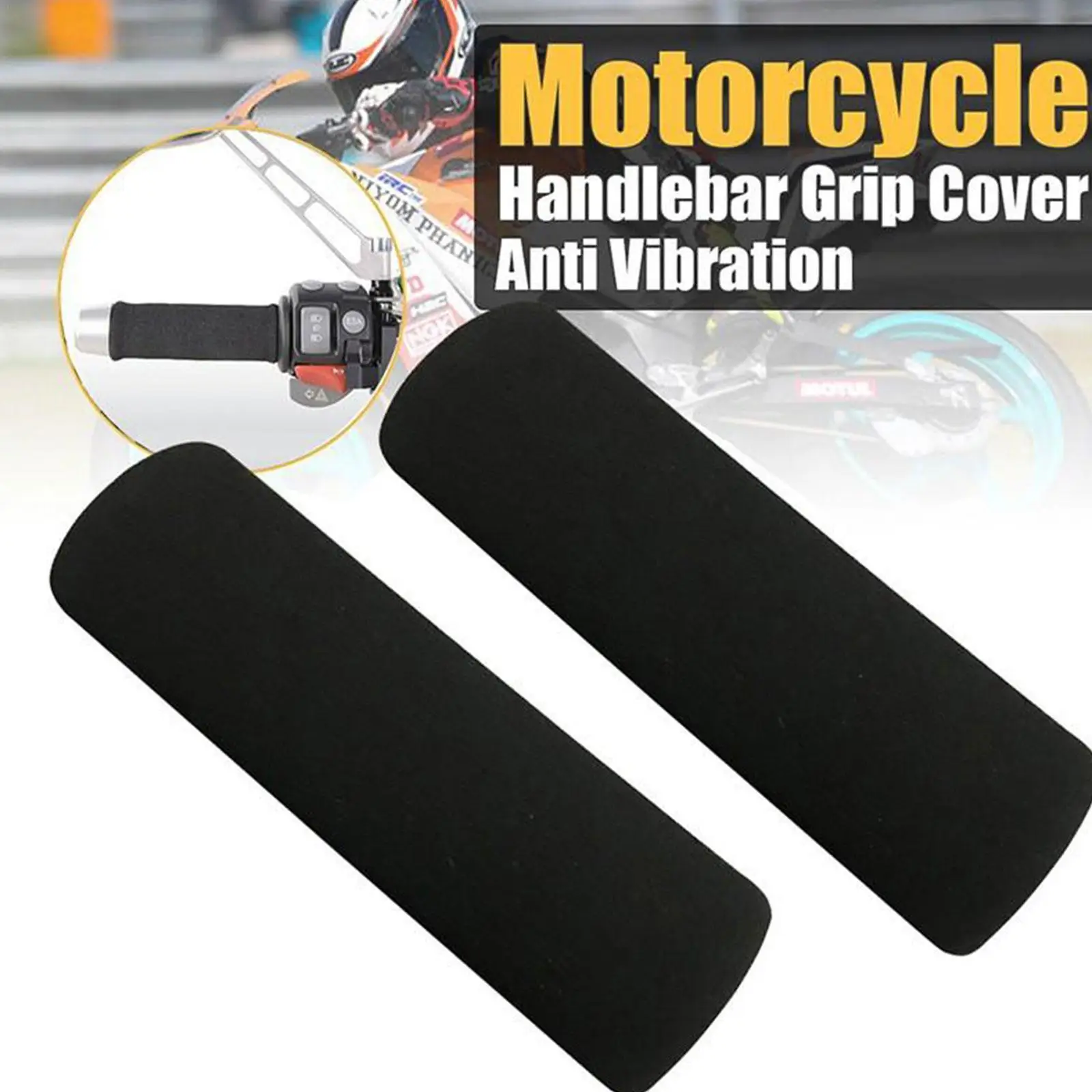 

Universal 2pcs Motorcycle Handlebar Foam Hand Grips Sponge Gloves Lever Cover Anti-slip Motocross Dirt Pit Bike Electric Scooter