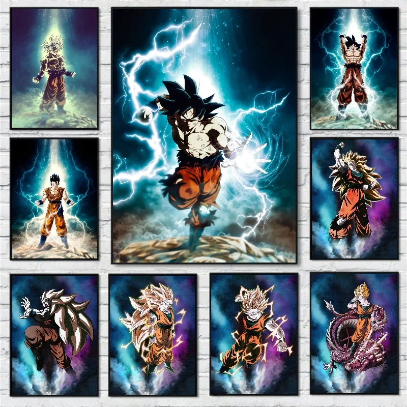 

Anime Dragon Ball Frameless Canvas Paintings HD Poster Wall Art Mural Suitable for Home Bedroom Decoration Living Room Pictures