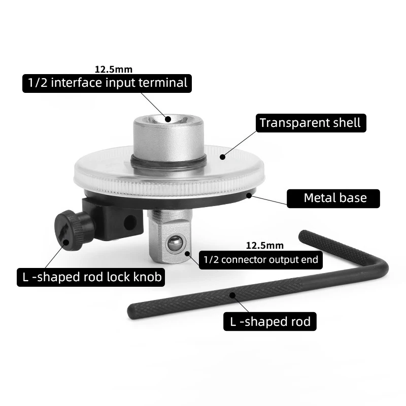 Torque Wrench Torquemeter Dial Hand Tool Auto Service Equipment Garage Calibrated In Degrees Automotive Tools Car Repairing 3