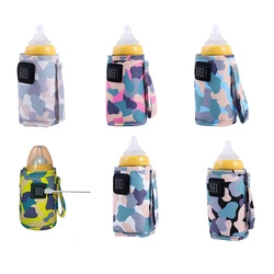 Universal USB Milk Water Warmer Portable Baby Nursing Bottle Heater Camouflage-Black
