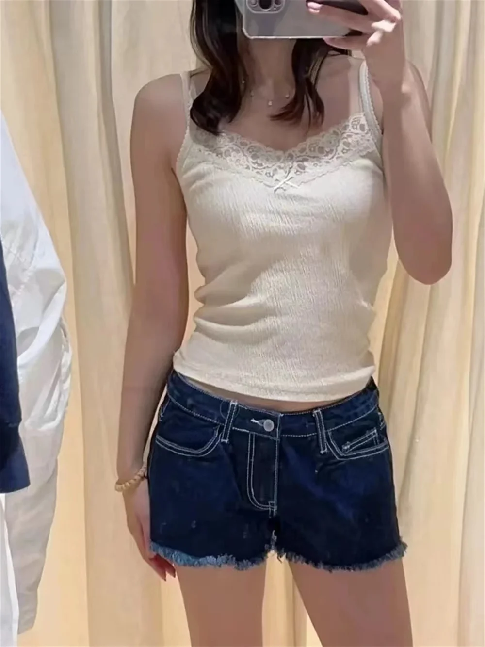 

Женский сексуальный бандаж 2023, Женский Повседневный кружевной удобный винтажный бант со складками, женский топ с завышенной талией