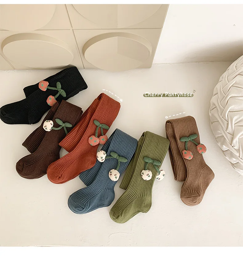 Korean Cute Baby Girls Tights Cotton Knitted Leggings Pineapple Baby Pantyhose Newborn Girls Pantyhose Kids Fishnet Stockings