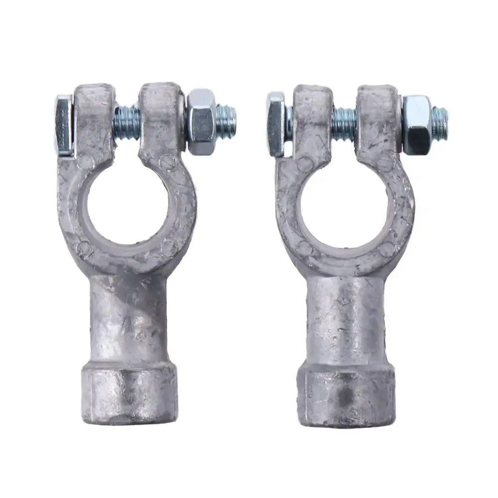 Lead Battery Post Adapter 1Pair Lead Battery Post Adapter Silver Battery Terminal Side Post for Car