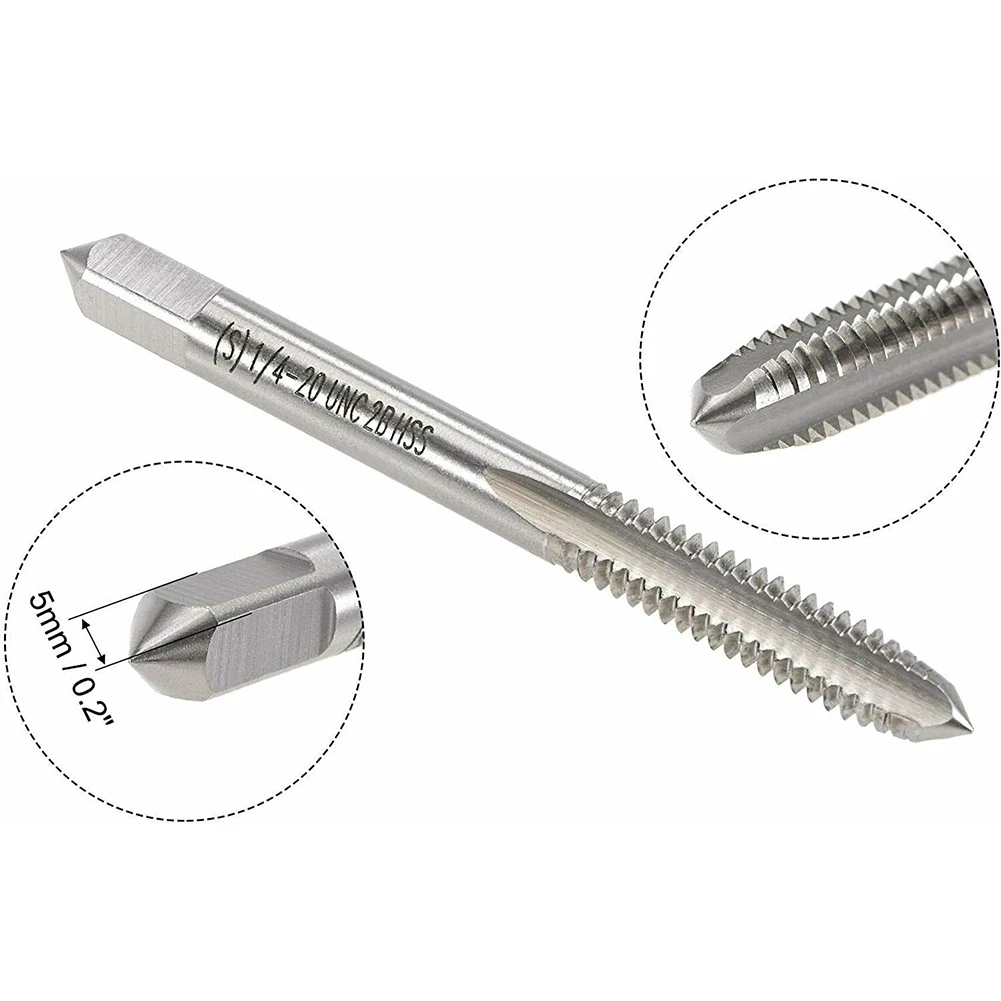 1PC UNC Machine Thread Tap And Die Set 1/4"-20UNC Plug Tap HSS Metal Tapping Tool Set Screw Die Tap Drill TPI:20UNC