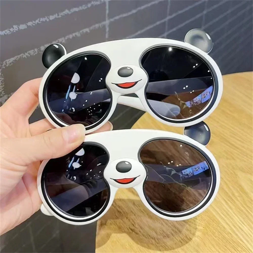Children Sunglasses Kids Sunglasses Cute Cartoon Panda For Boys Girls Silicone Outdoor UV400 Shades Protection Eyeglasses Gifts