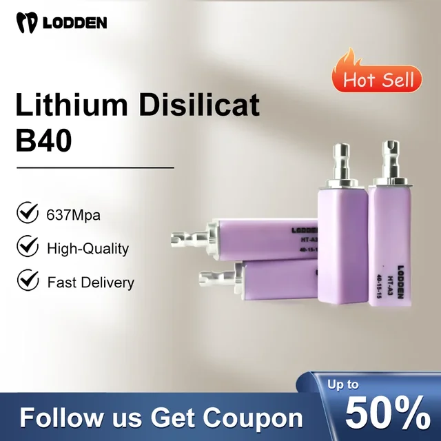 Lodden B40 Lithium Disilicate Block 4Pcs Dental Lab Glass Ceramic LT/HT for CAD CAM Dentist Material Sirona Cerec Milling System