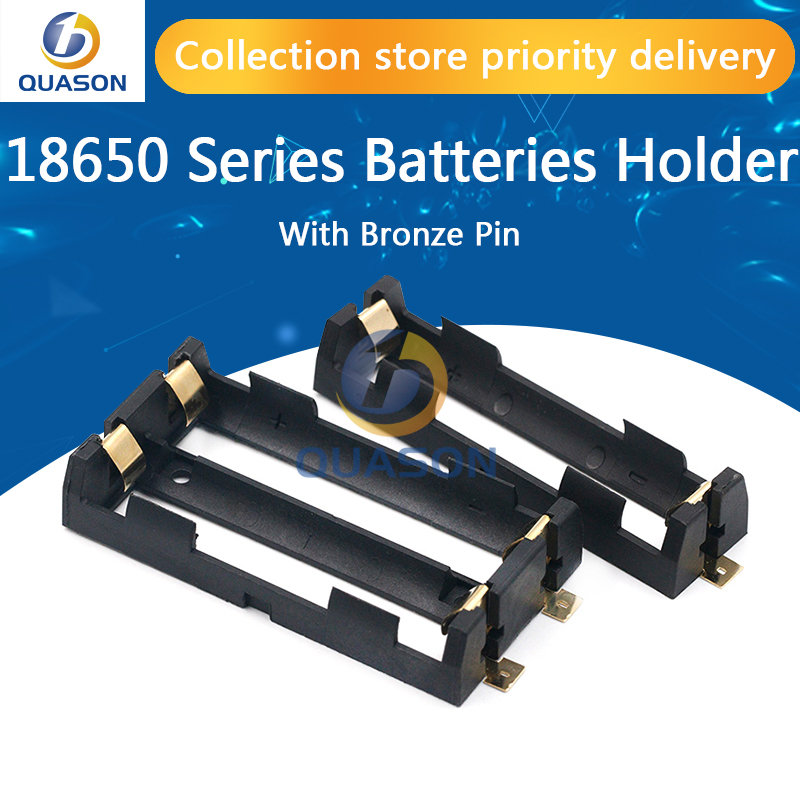 1x 2x 18650 Series Batteries Holder Box Storage Case Container With Bronze Pins Drop Ship