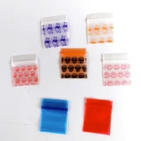 2.5x3cm Super Mini Thick Transparent Zipper Lock Bag Cute Cartoon Clear Plastic Bag Jewelry Pills Button Storage Loading Bag 1